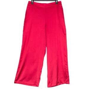 NEW INC Dress Pants Wide Leg High Rise Y2K Palazzo Retro Boho Dressy Bold Red XL